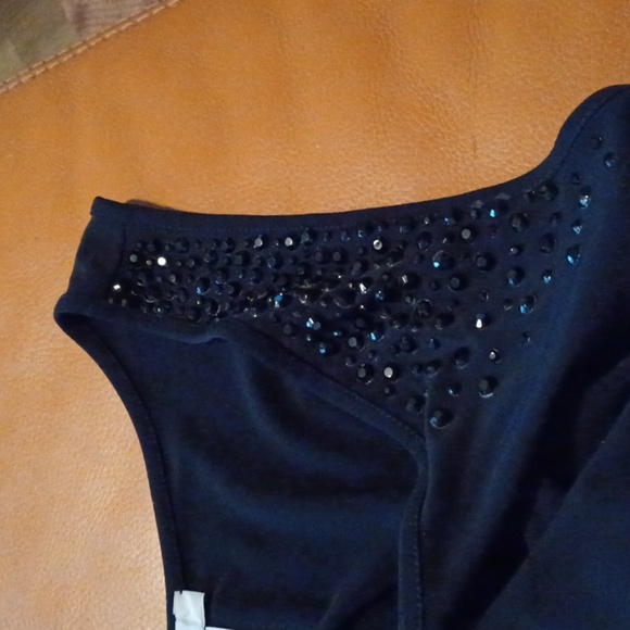 🌺Cache Blue Asymmetrical Ruched Dress - Picture 4 of 12